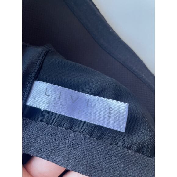 Livi Active Molded No Wire Sports Bra Black Plus Size 44D - Picture 5 of 8